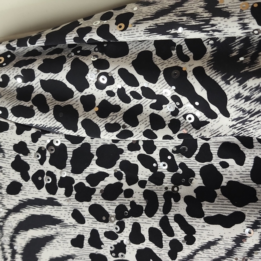 Jm Collection Sequin Sparkle Zebra Print Easy Car… - image 6